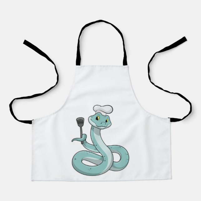 Snake as Cook with Chef hat Apron (Front)