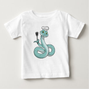 Snake as Cook with Chef hat Baby T-Shirt