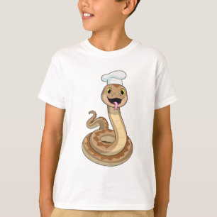 Snake as Cook with Chef hat T-Shirt