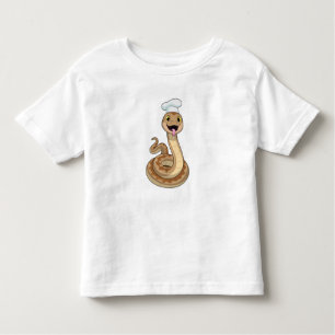 Snake as Cook with Chef hat Toddler T-Shirt