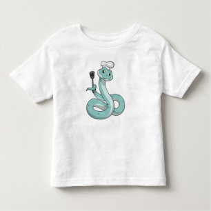 Snake as Cook with Chef hat Toddler T-Shirt