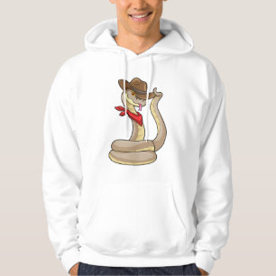 Snake as Cowboy with Scarf Hoodie