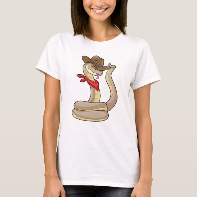 Snake as Cowboy with Scarf T-Shirt (Front)