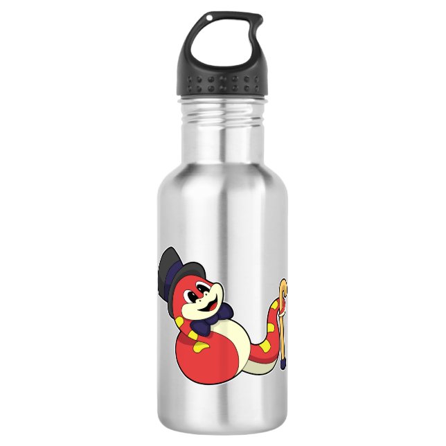 Snake as Groom with Hat 710 Ml Water Bottle (Front)