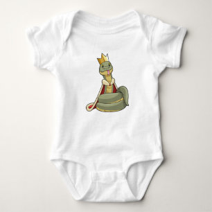 Snake as King with Crown Baby Bodysuit