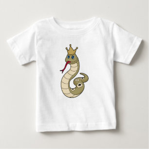 Snake as King with Crown Baby T-Shirt