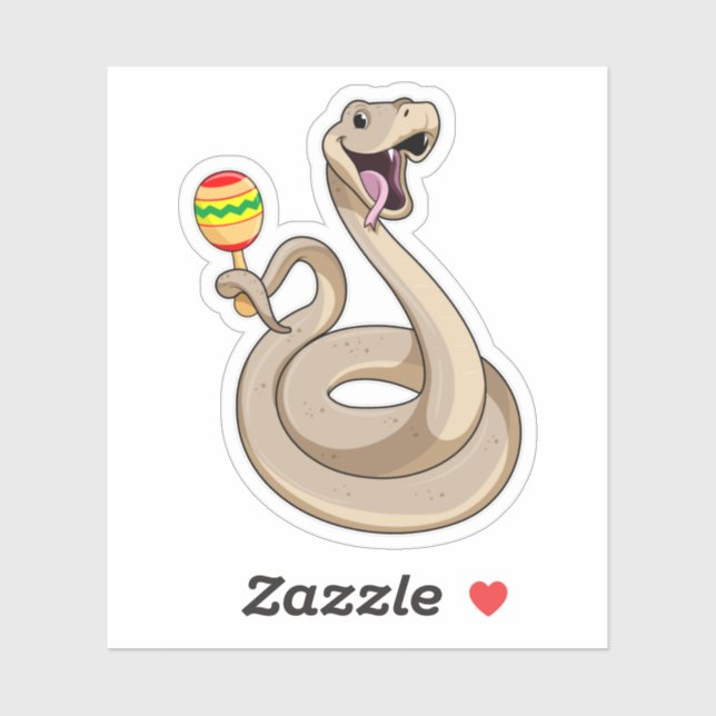Snake as Musician with Maracas (Sheet)