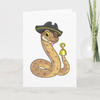 Snake as Pirate with Hook hand & Eye patch