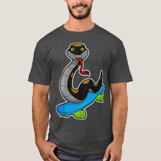 Snake as Skater with Skateboard 2 T-Shirt