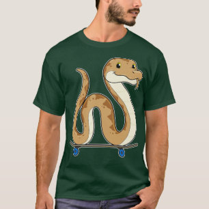 Snake as Skater with Skateboard T-Shirt