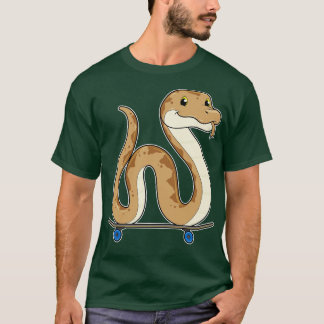 Snake as Skater with Skateboard T-Shirt