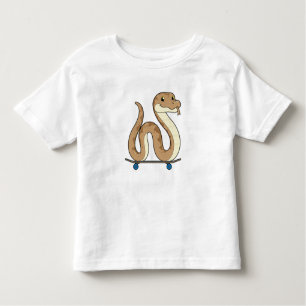 Snake as Skater with Skateboard Toddler T-Shirt
