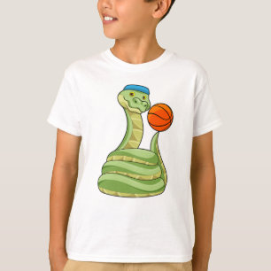 Snake at Basketball Sports T-Shirt