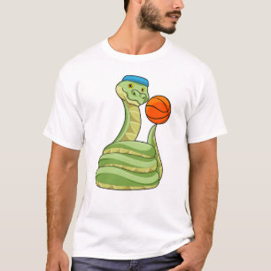 Snake at Basketball Sports T-Shirt