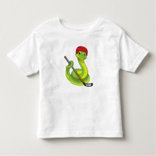 Snake at Ice hockey with Ice hockey stick Toddler T-Shirt