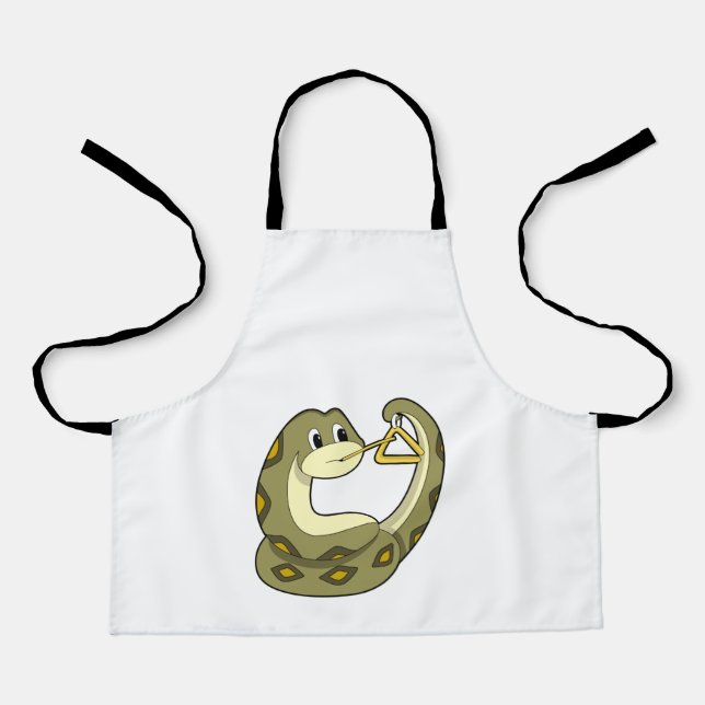 Snake at Music with Triangle.PNG Apron (Front)