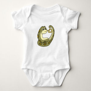Snake at Music with Triangle.PNG Baby Bodysuit