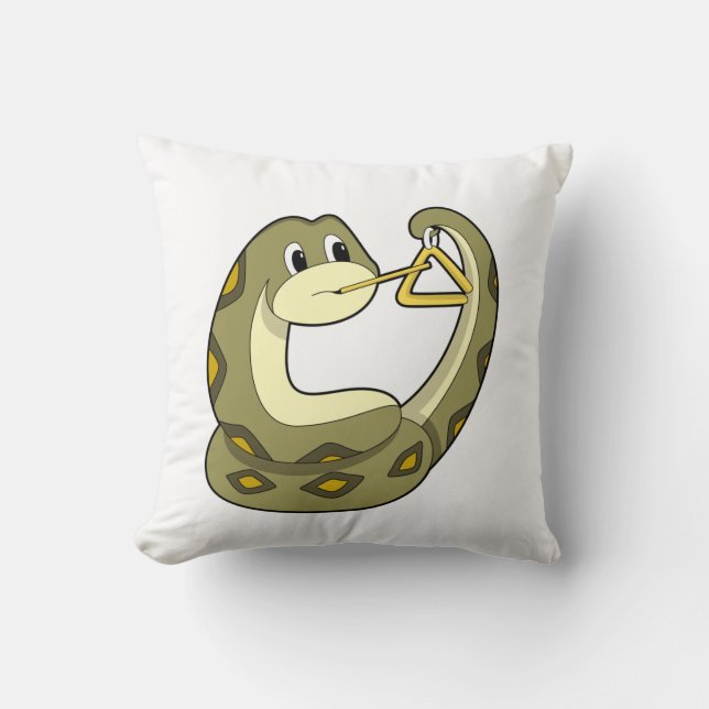 Snake at Music with Triangle.PNG Cushion (Front)