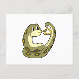 Snake at Music with Triangle.PNG Postcard
