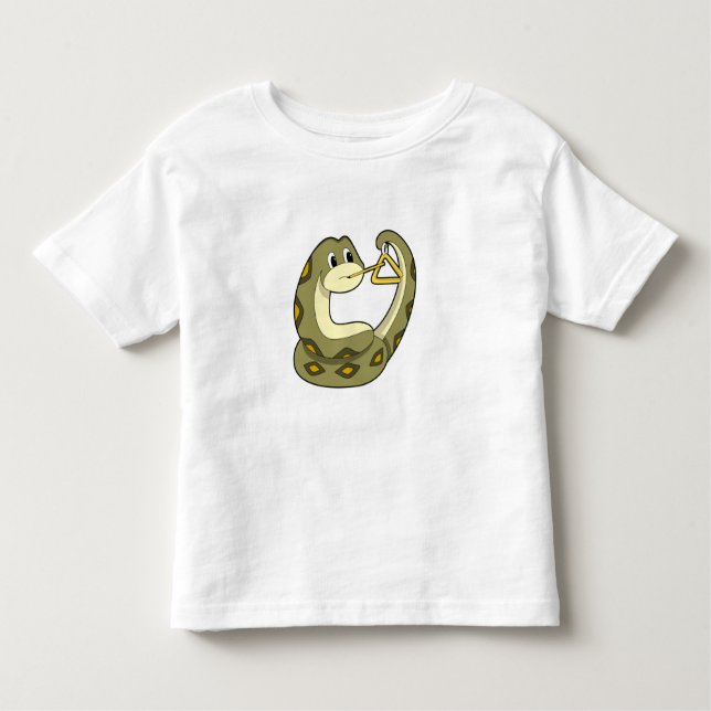 Snake at Music with Triangle.PNG Toddler T-Shirt (Front)