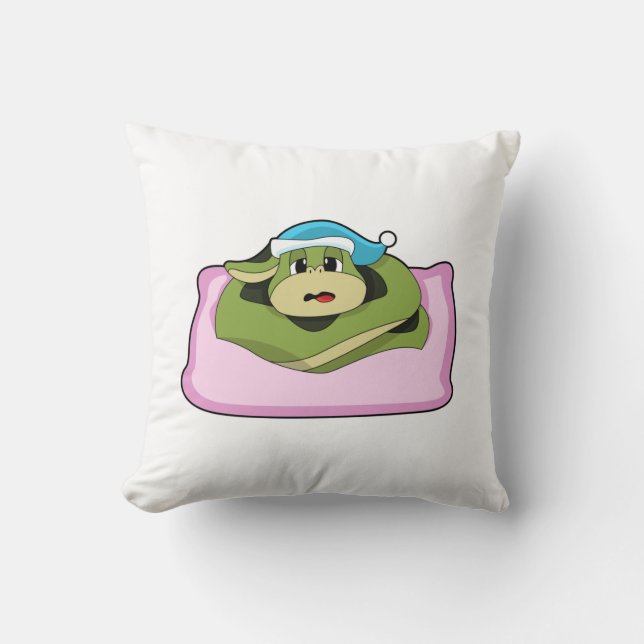 Snake at Sleeping with Nightcap Cushion (Front)