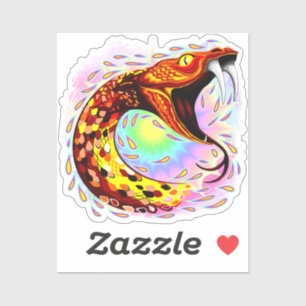 Snake Attack Psychedelic Surreal Art