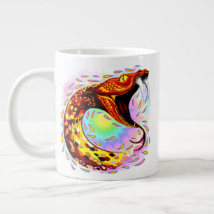Snake Attack Psychedelic Surreal Art Large Coffee Mug