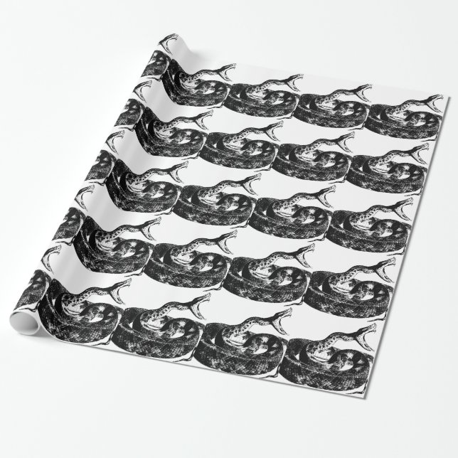 Snake Attack Wrapping Paper (Unrolled)
