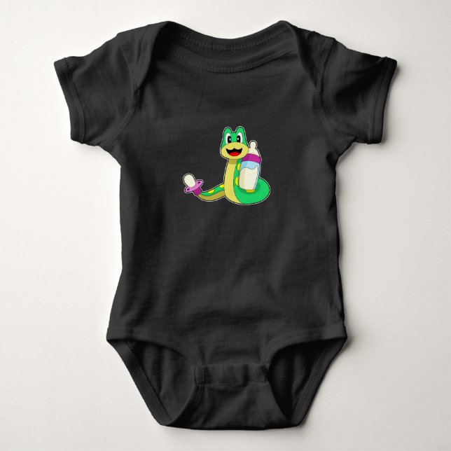 Snake Baby bottle Pacifier Bodysuit (Front)