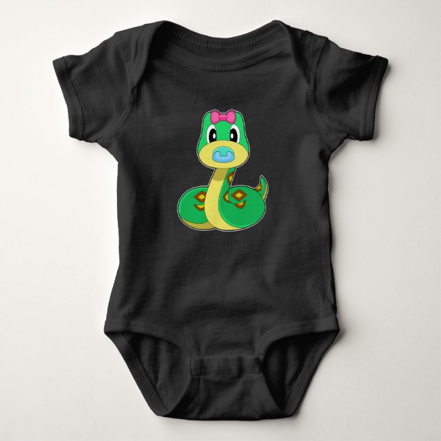 Snake Baby Pacifier Bodysuit (Front)