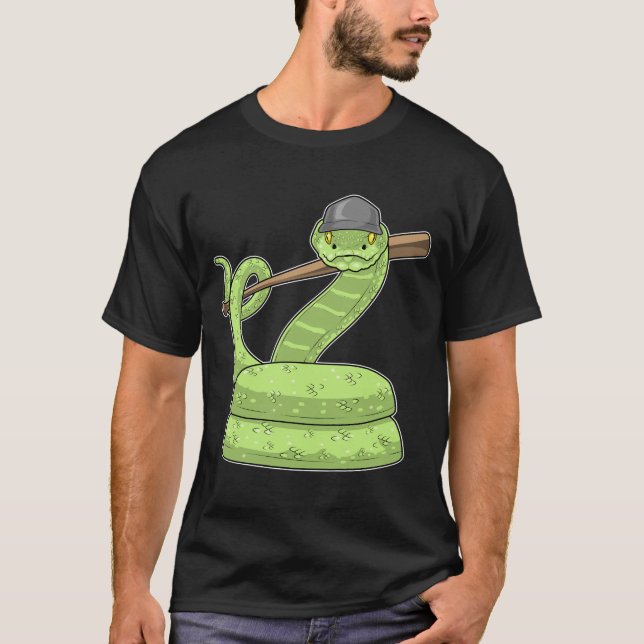 Snake Baseball Baseball bat T-Shirt (Front)