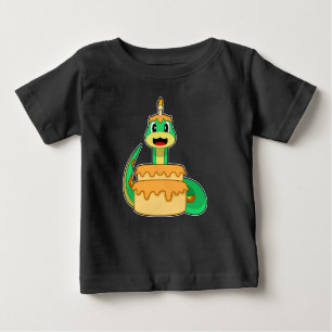 Snake Birthday Candle Cake Baby T-Shirt