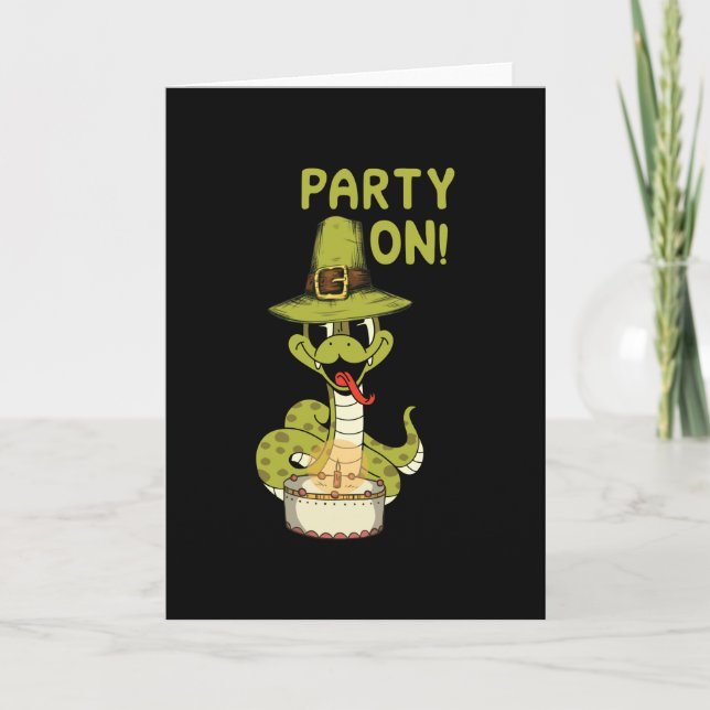 Snake Birthday Party Card (Front)