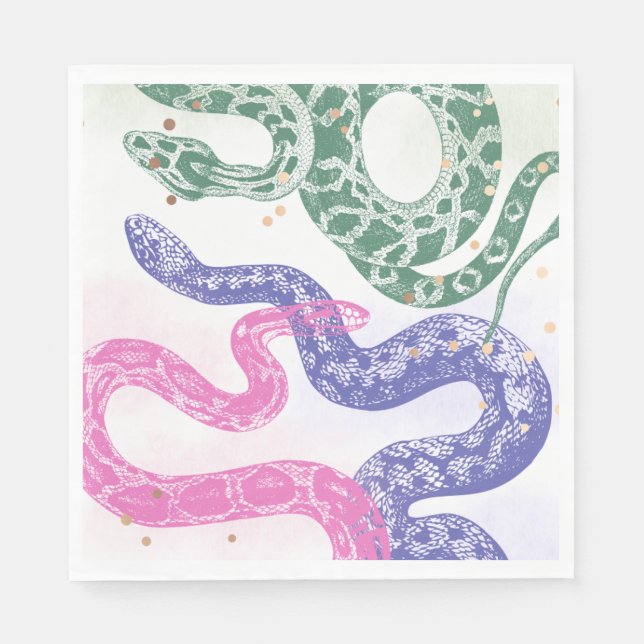 Snake Birthday Party Napkins (Front)