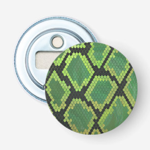 Snake Black and Green Print Bottle Opener
