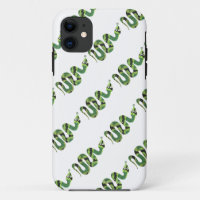 Snake Black and Green Print Silhouette