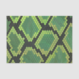 Snake Black and Green Print Tissue Paper