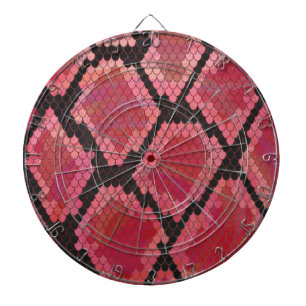 Snake Black and Red Print Dartboard