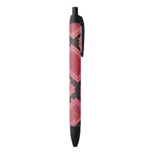 Snake Black and Red Print Ink Pen