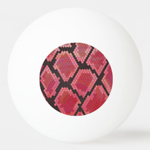 Snake Black and Red Print Ping Pong Ball