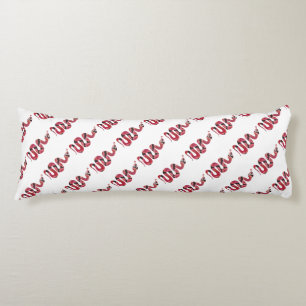 Snake Black and Red Silhouette Body Cushion