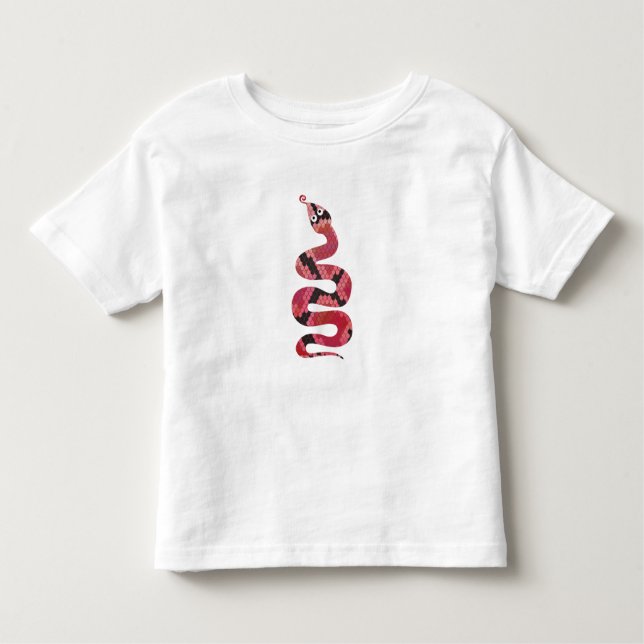 Snake Black and Red Silhouette Toddler T-Shirt (Front)