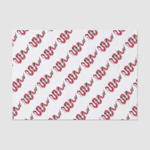 Snake Black and Red Silhouettes Tissue Paper