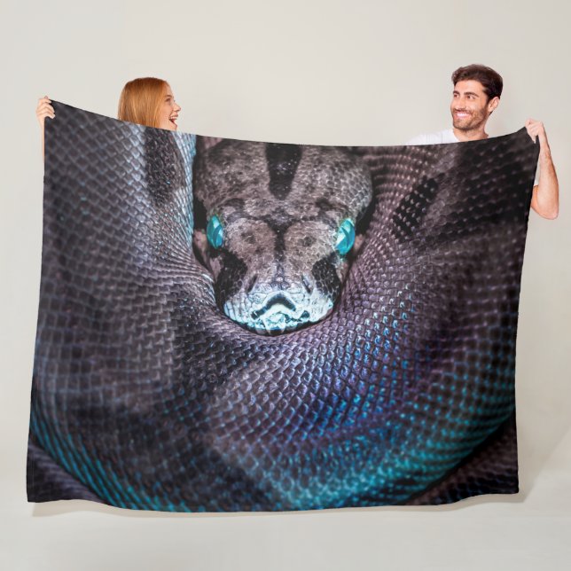 Snake boa anaconda python reptile snakeskin fleece blanket (In Situ)