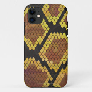 Snake Brown and Gold Print iPhone 11 Case