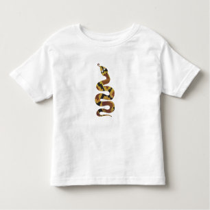 Snake Brown and Gold Print Silhouette Toddler T-Shirt