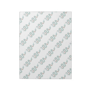 Snake Brown and Teal Print Silhouette Notepad