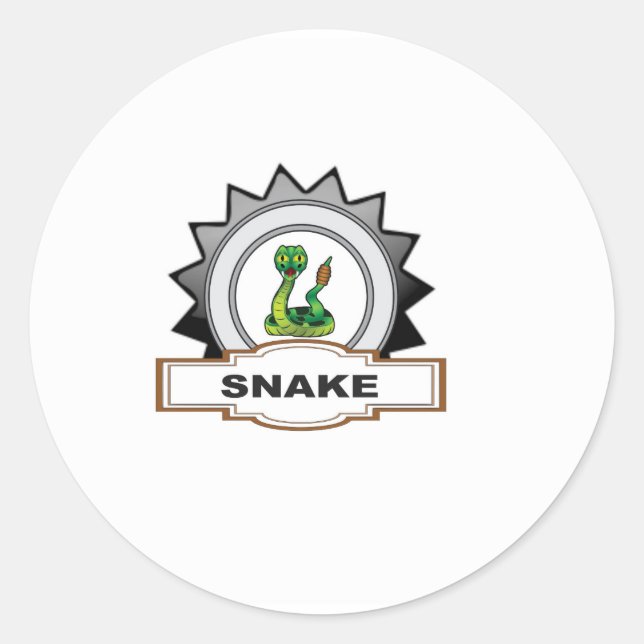 Snake burn classic round sticker (Front)