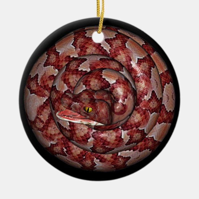 Snake Ceramic Tree Decoration (Front)