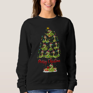 Snake Christmas Tree Lights Snake Xmas Sweatshirt